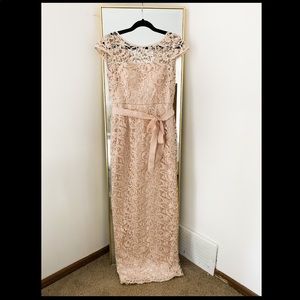 Creamy Evening Dress Party Gown